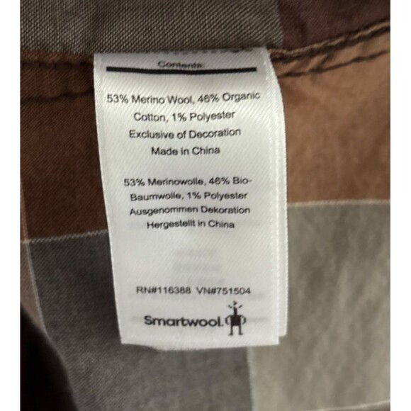 Smartwool Men's 2XL Merino Wool Short Sleeve Everyday Exploration Plaid Shirt - Picture 10 of 10
